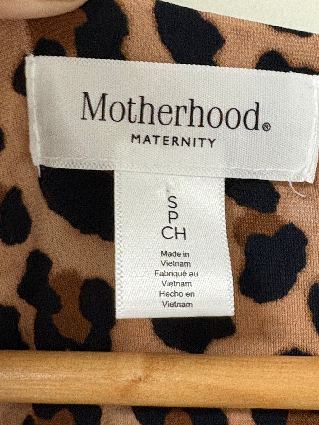 Motherhood Leopard Print Dress | Quarter Sleeves | Size Small | Maternity
