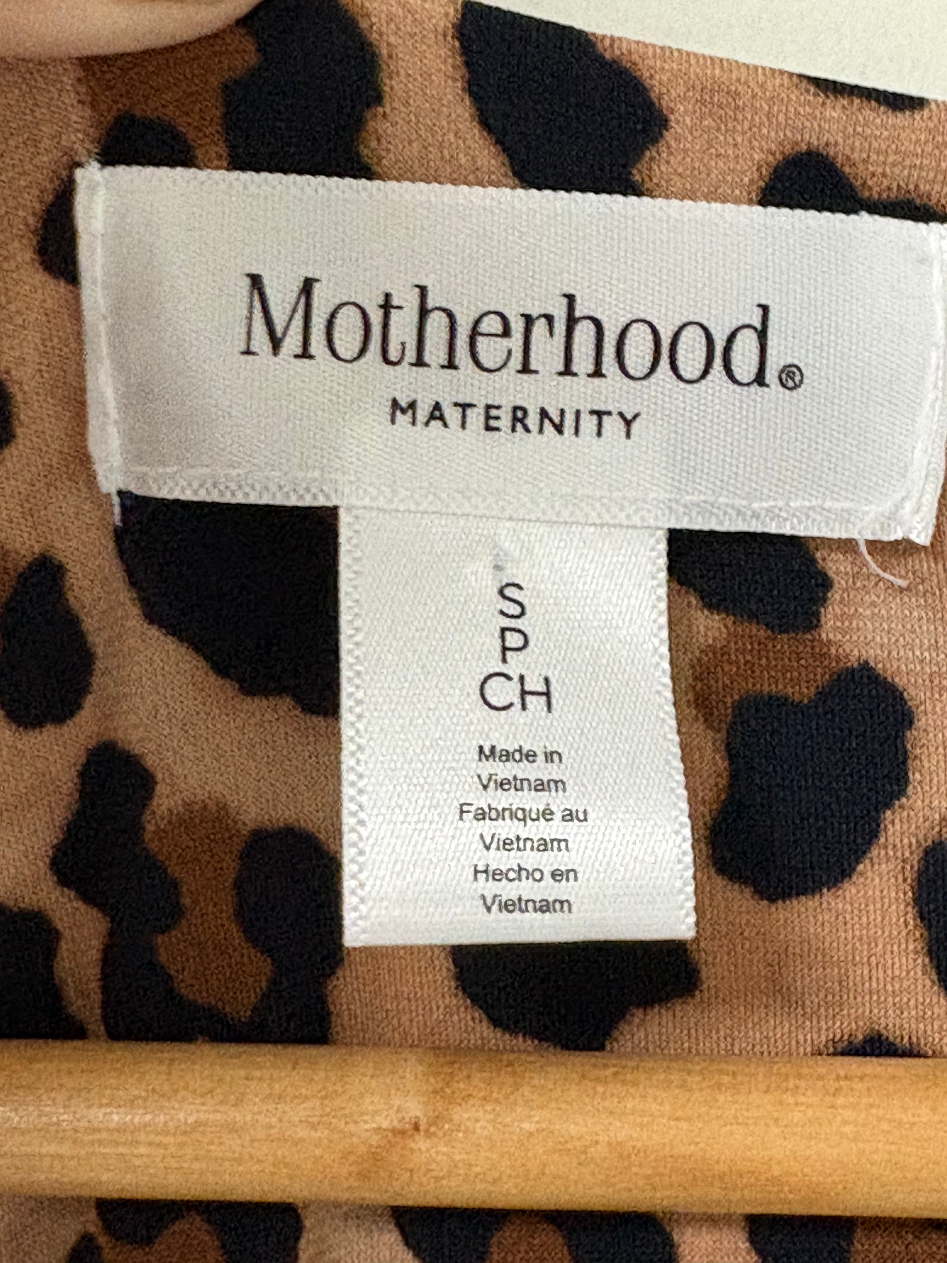 Motherhood Leopard Print Dress | Quarter Sleeves | Size Small | Maternity