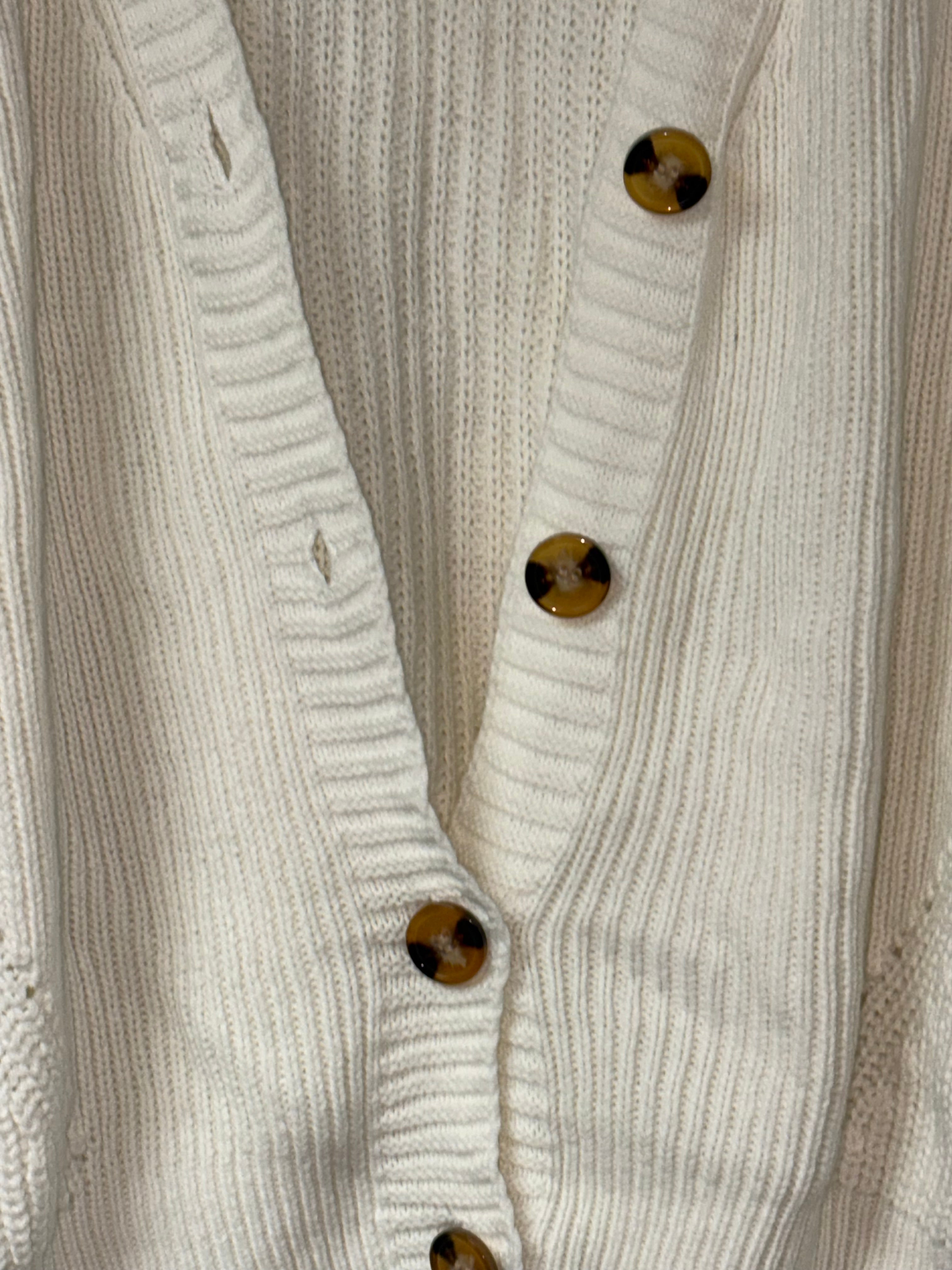 Women’s Cream Cardigan | Time & Tru | Size Medium