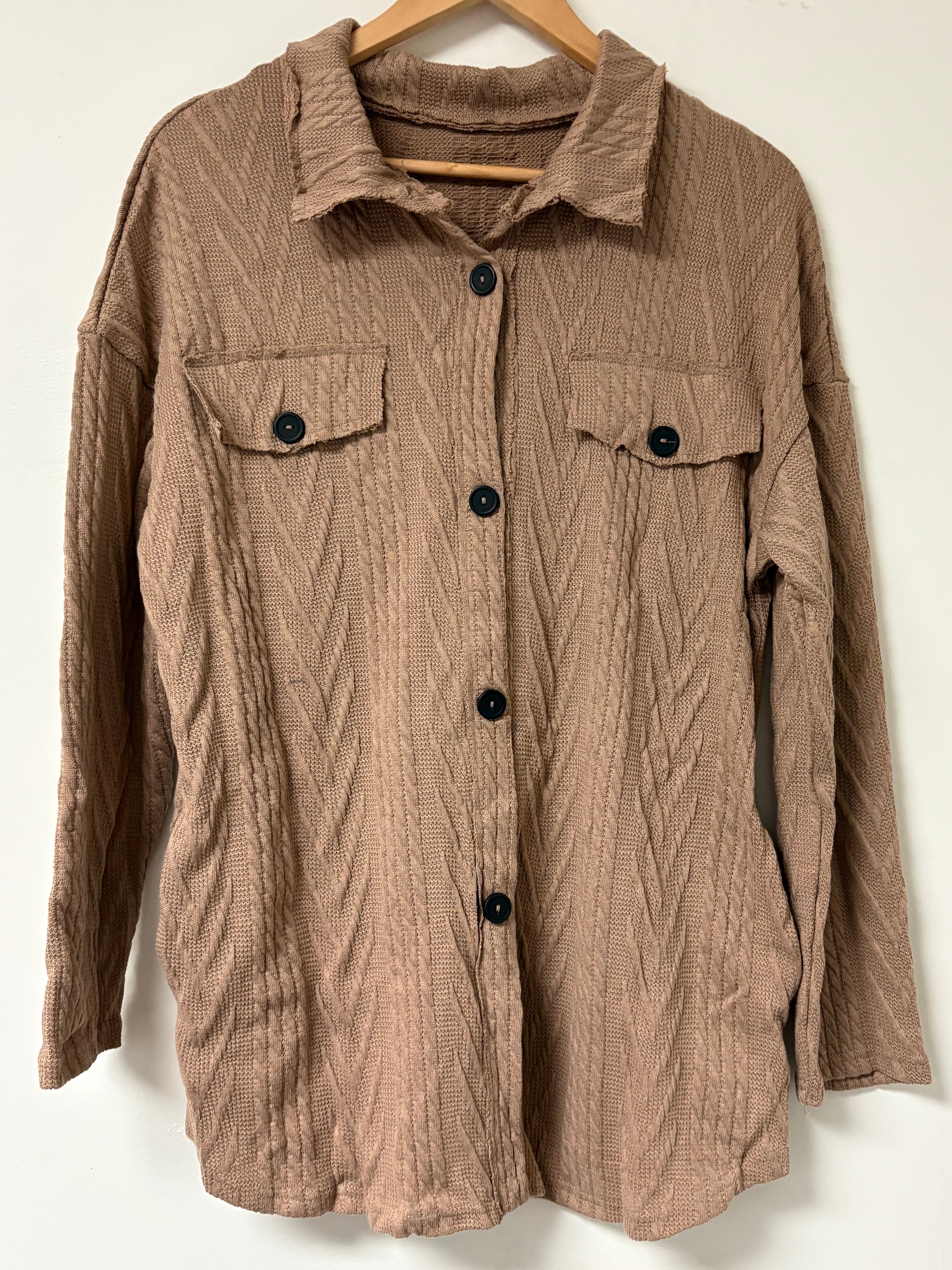 Tan Sweater Button Down