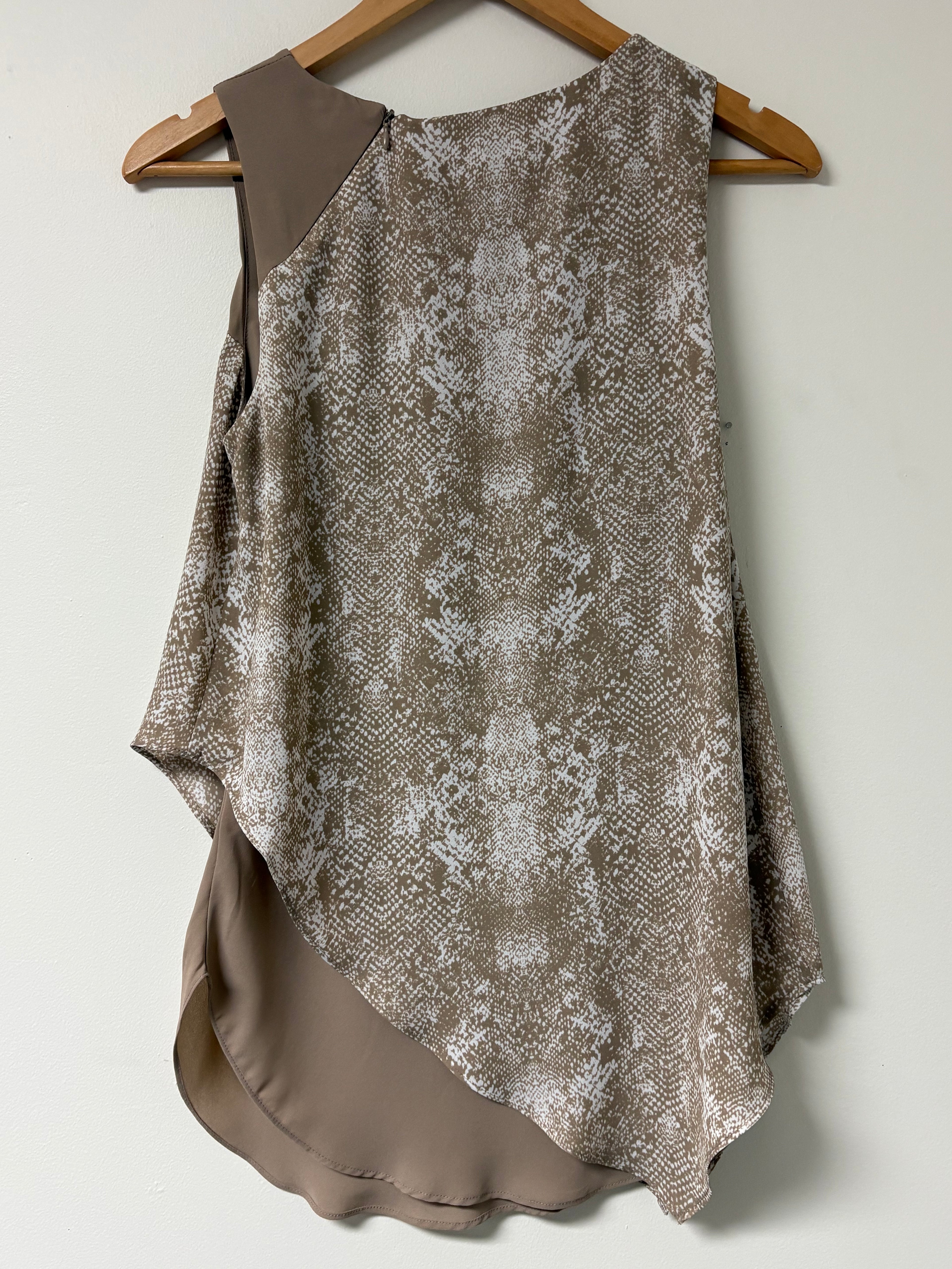 Juicy Couture Tan Snake Print Top | Size Small