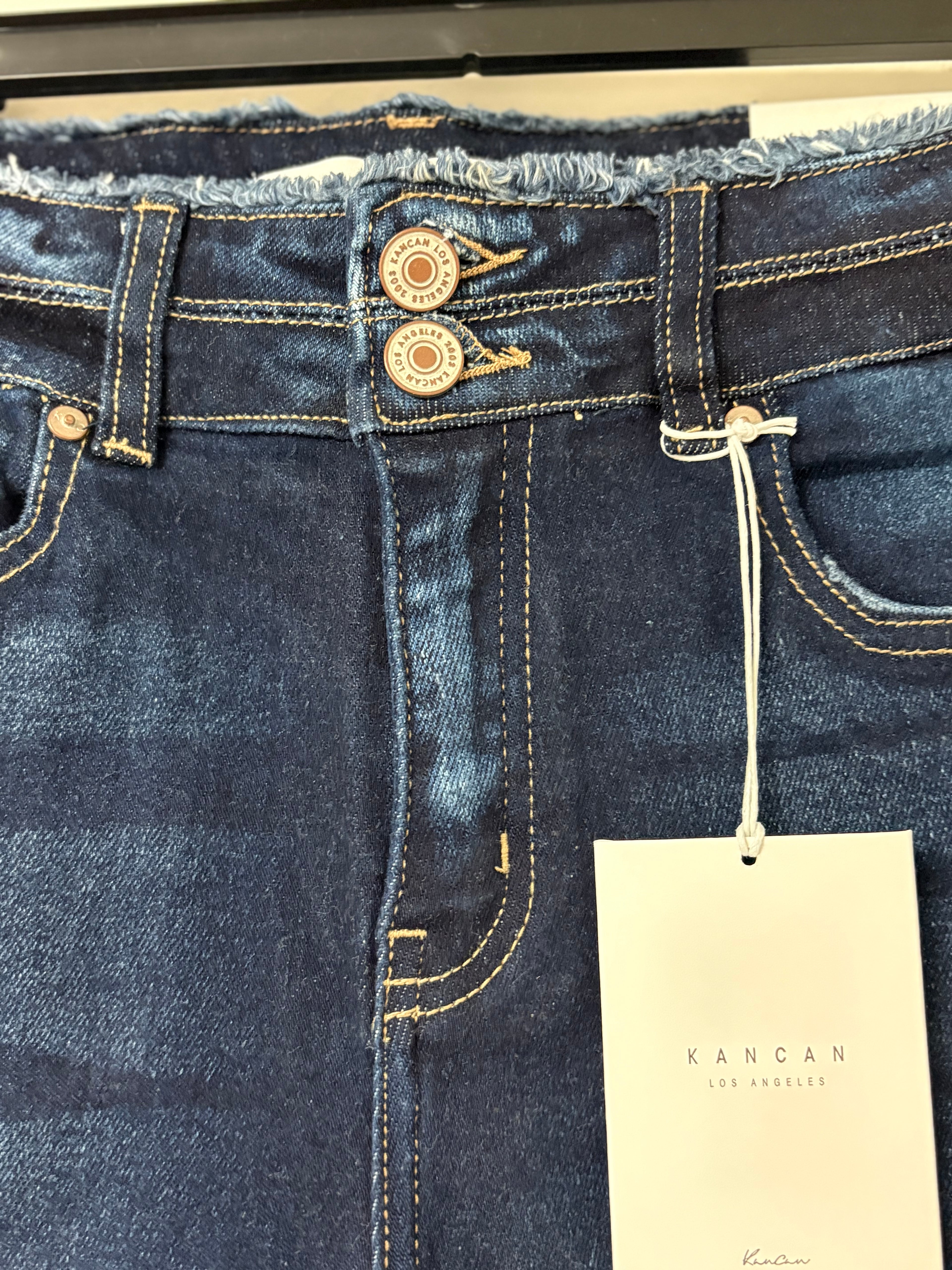 Kancan Danica High Rise Dark Wash Ankle Skinny Jeans for Women