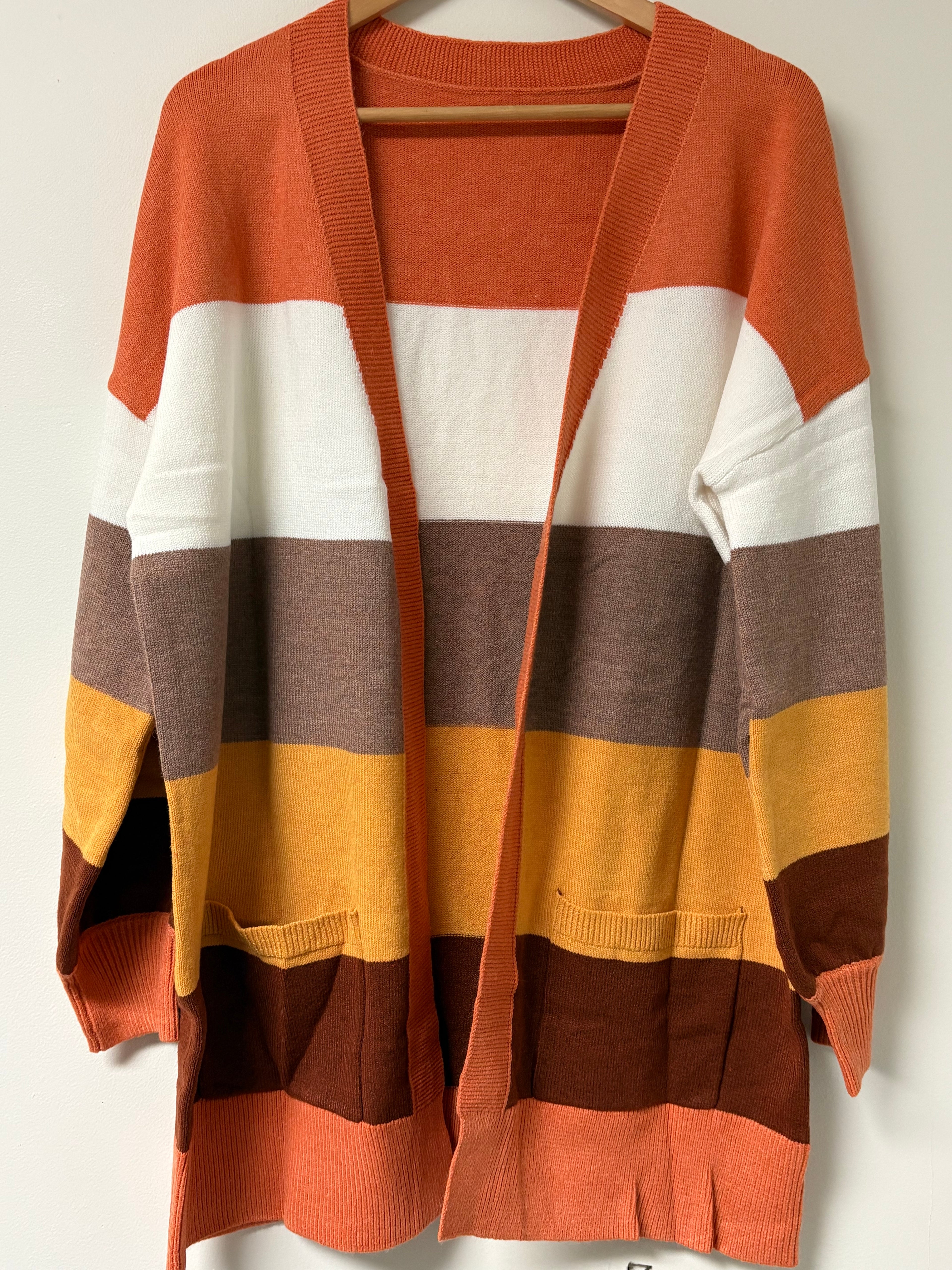 Cardigan | Rustic Stripes | Soft | Size XL