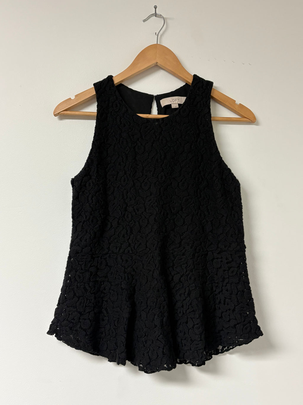 Loft Black Floral Lace Blouse