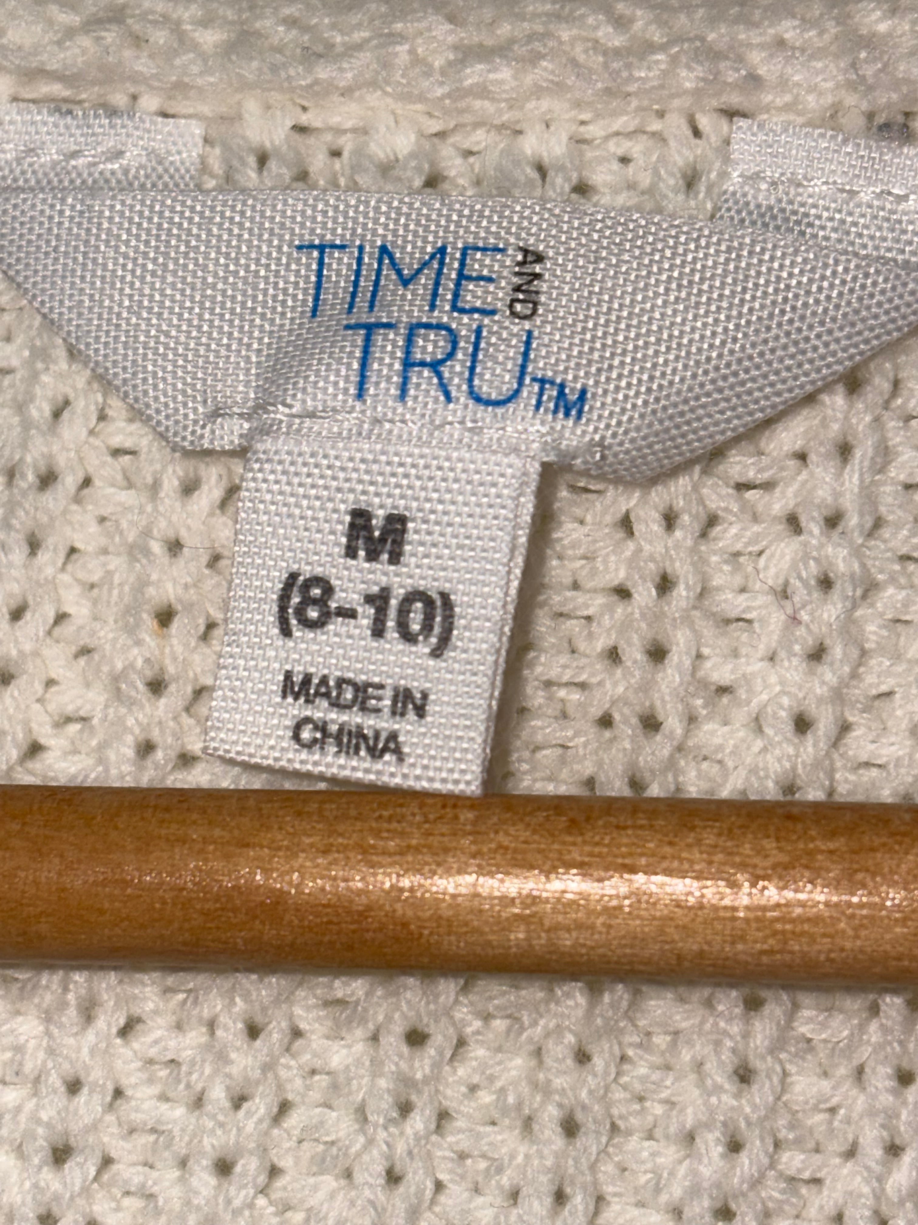Women’s Cream Cardigan | Time & Tru | Size Medium