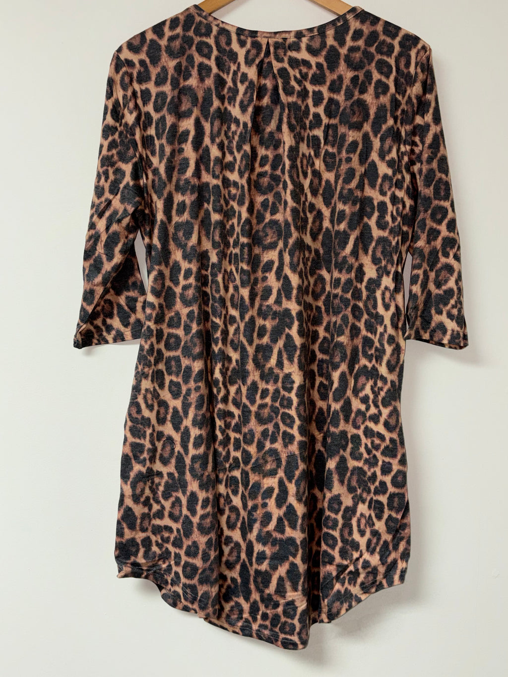 Lucky & Blessed Leopard Print Crisscross Dress