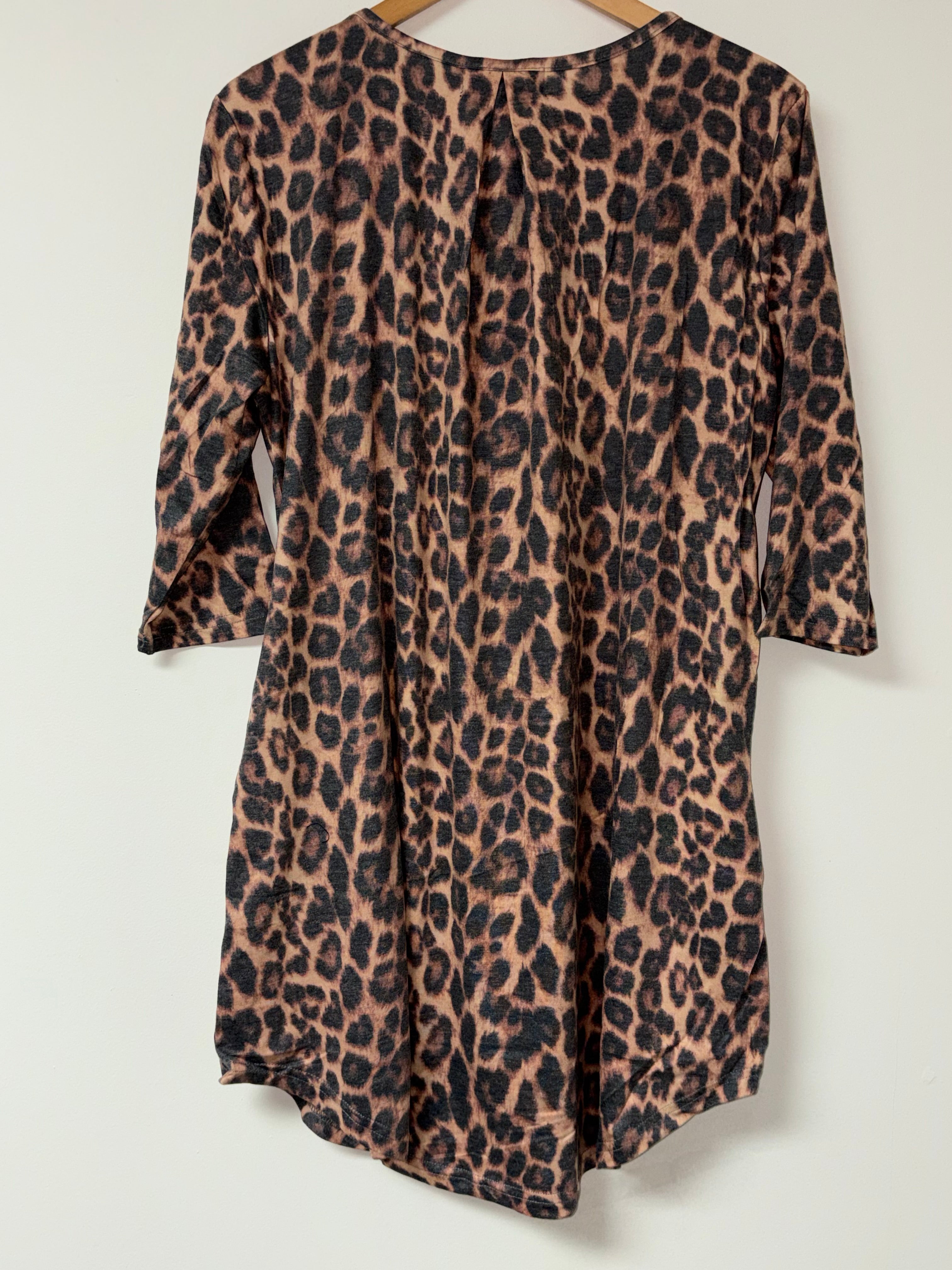 Lucky & Blessed Leopard Print Crisscross Dress