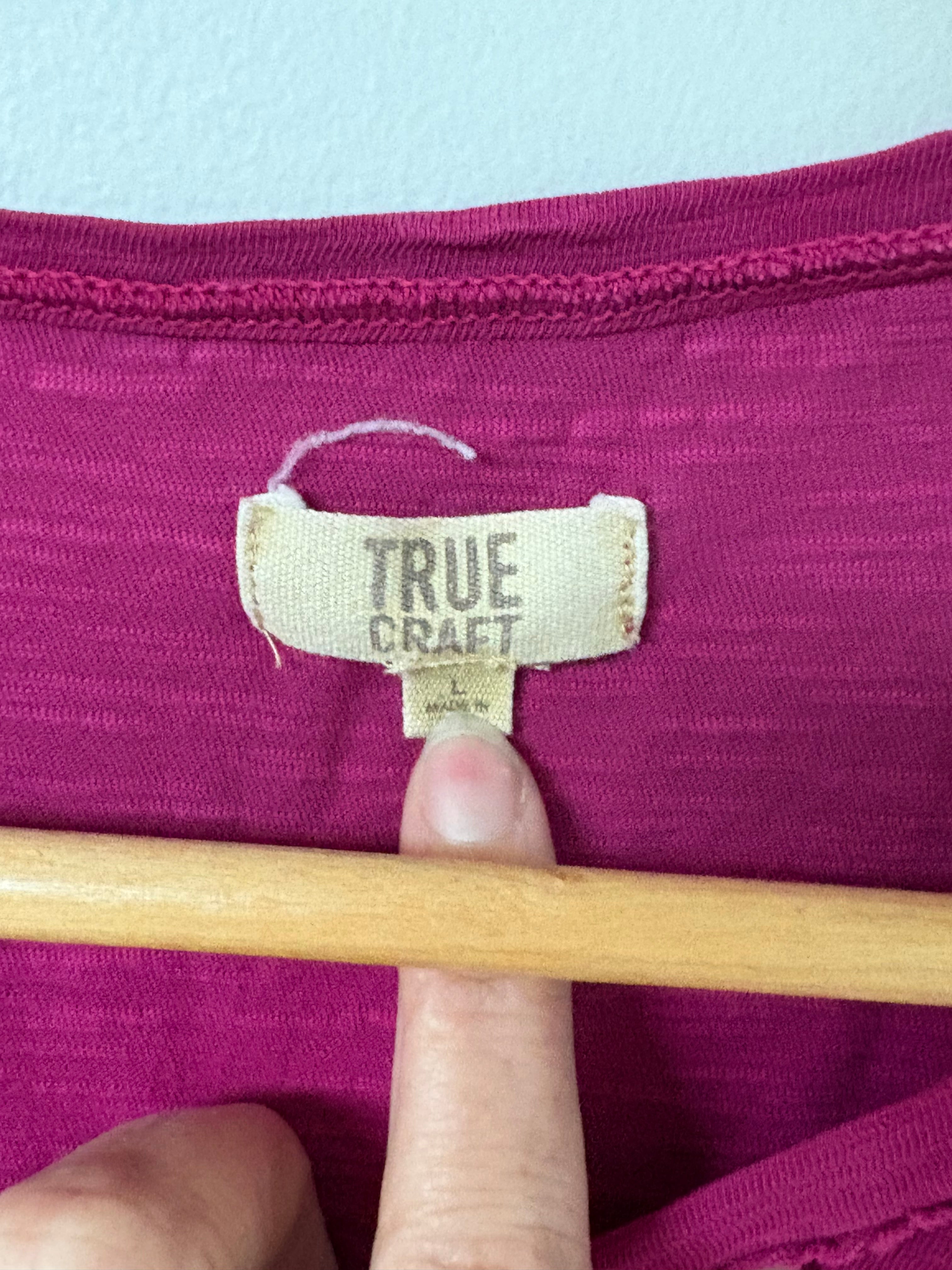 Tru Craft Fuchsia Ruffle Tee