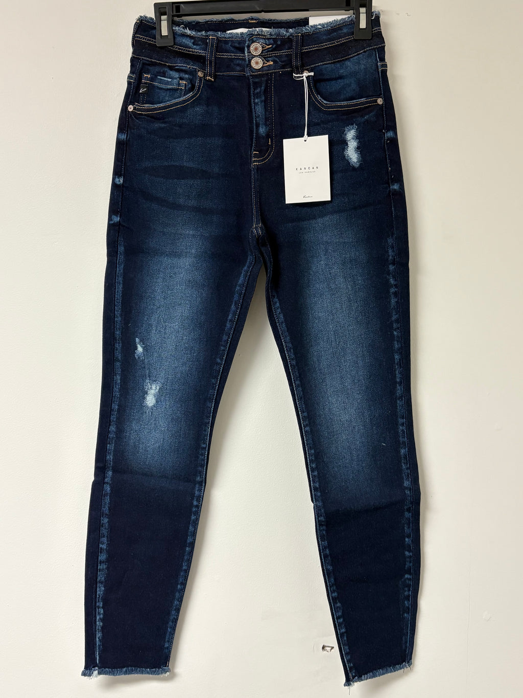 Kancan Danica High Rise Dark Wash Ankle Skinny Jeans for Women