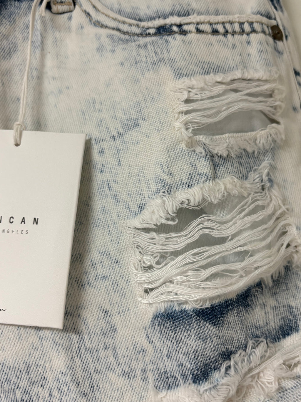 KanCan Whitewashed Shorts