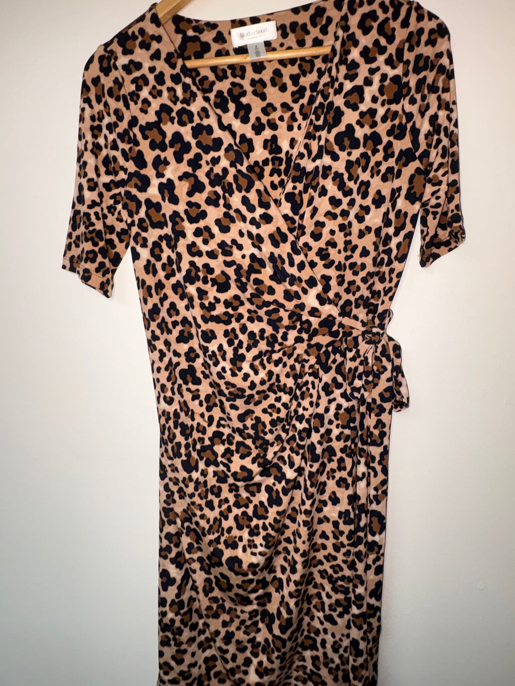 Motherhood Leopard Print Dress | Quarter Sleeves | Size Small | Maternity