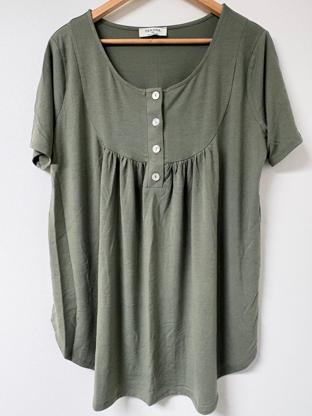 Olive Green Top w/ a Flow