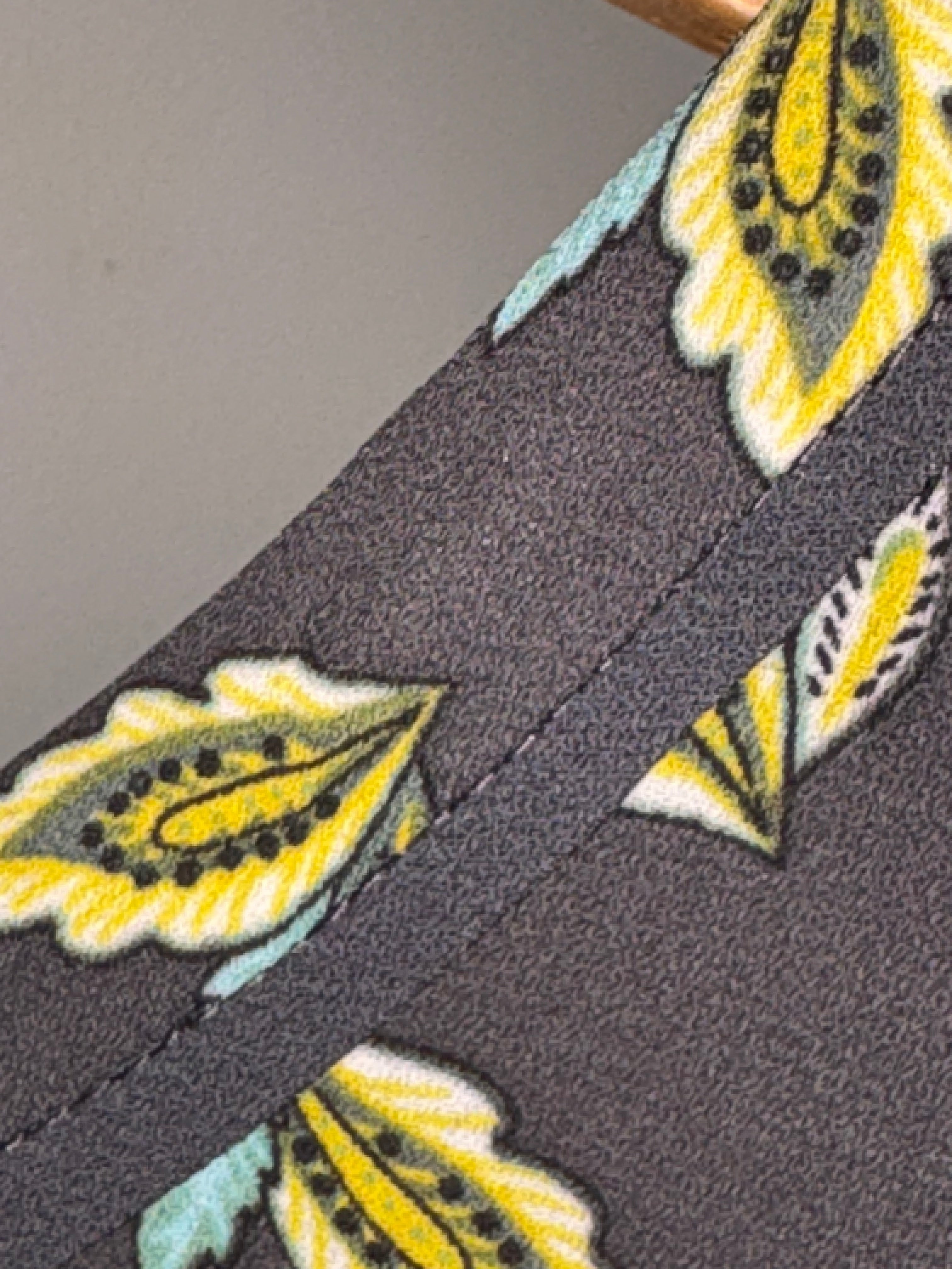 Loft Sleeveless Yellow & Navy Top