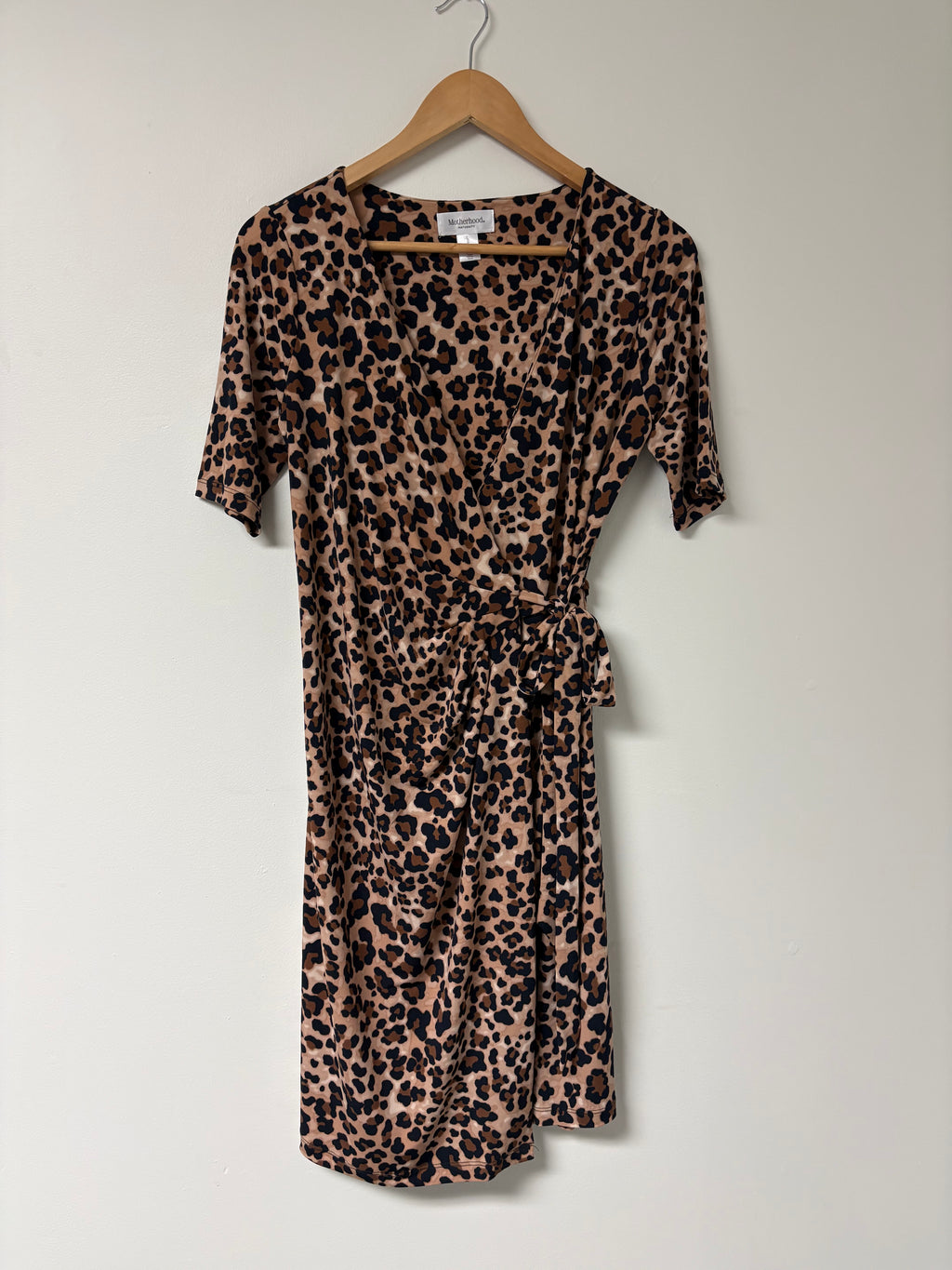 Motherhood Leopard Print Dress | Quarter Sleeves | Size Small | Maternity