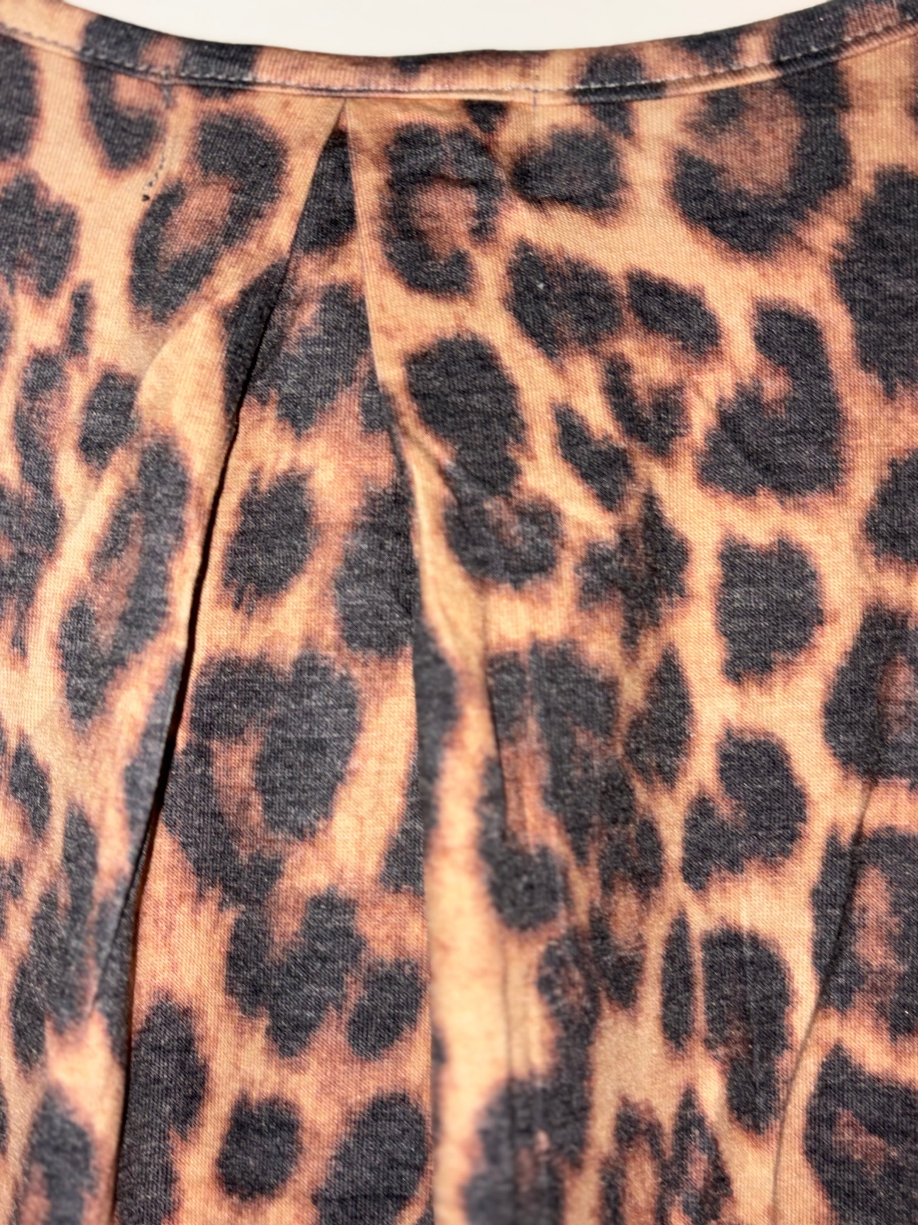 Lucky & Blessed Leopard Print Crisscross Dress