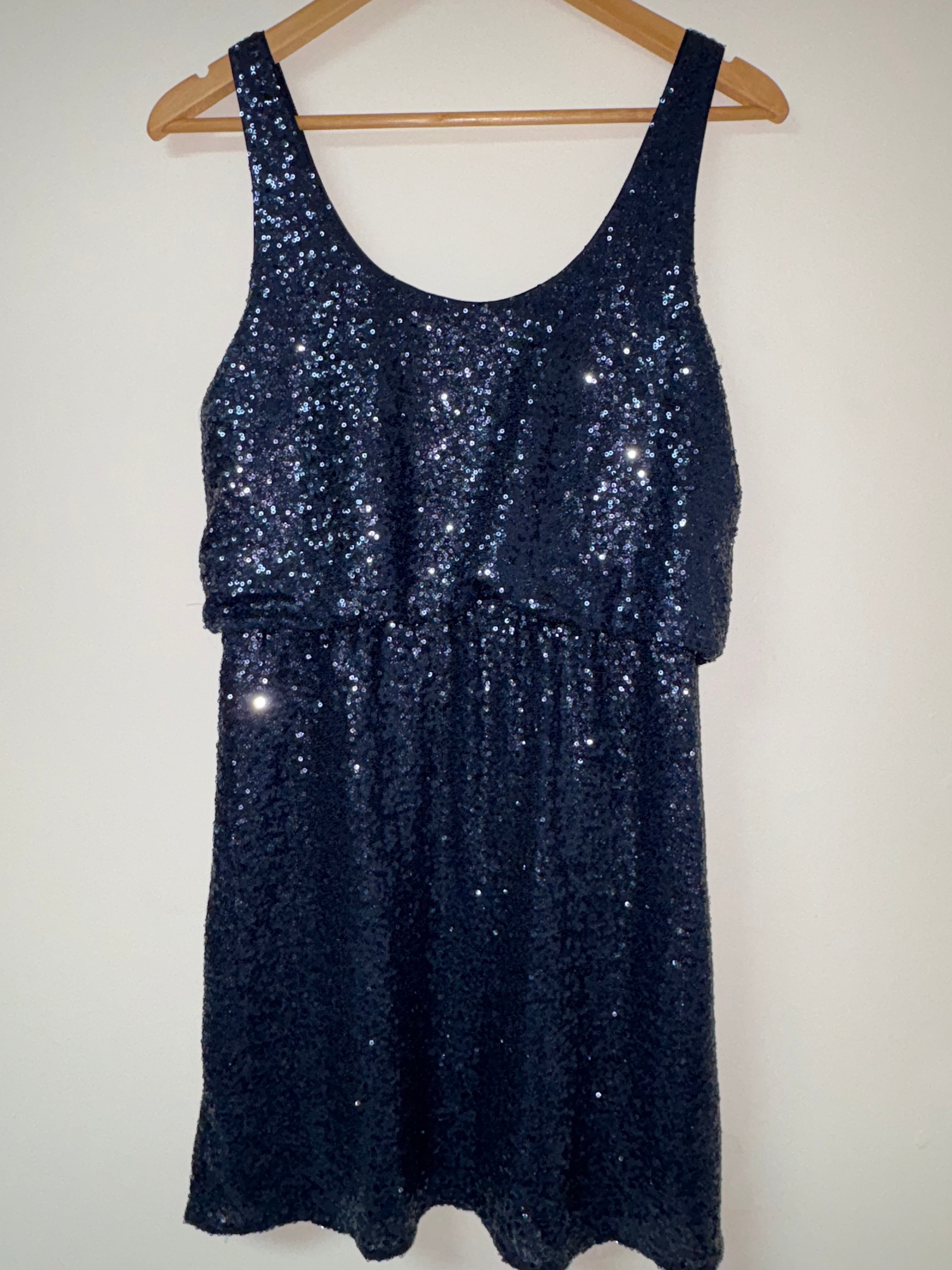 Venus Sequins Navy Paint the Town Dress