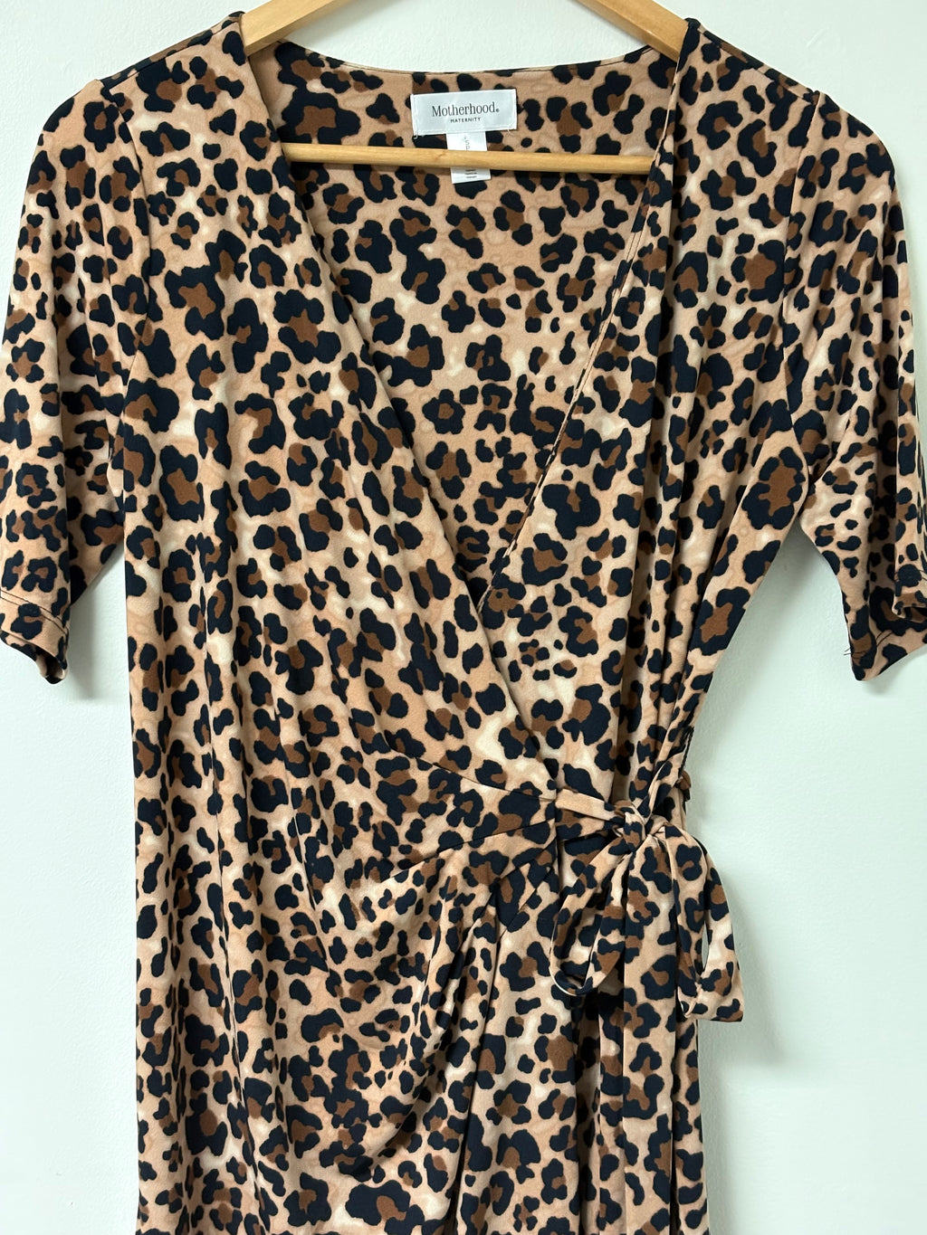 Motherhood Leopard Print Dress | Quarter Sleeves | Size Small | Maternity