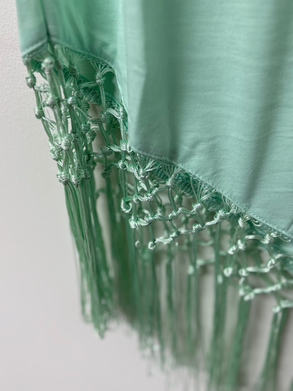 Maroon or Mint Sleeveless Fringe Top 😍