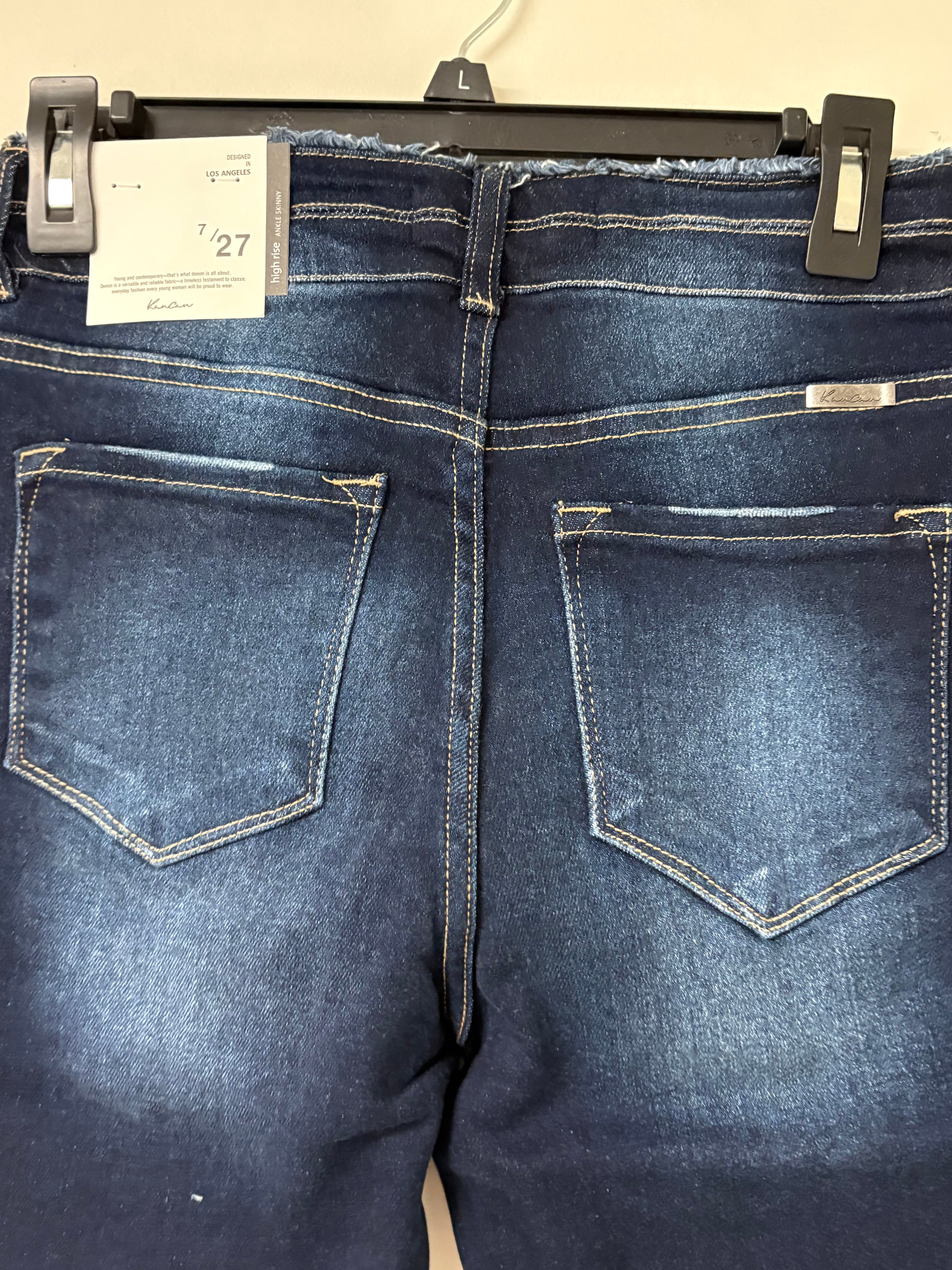 Kancan Danica High Rise Dark Wash Ankle Skinny Jeans for Women