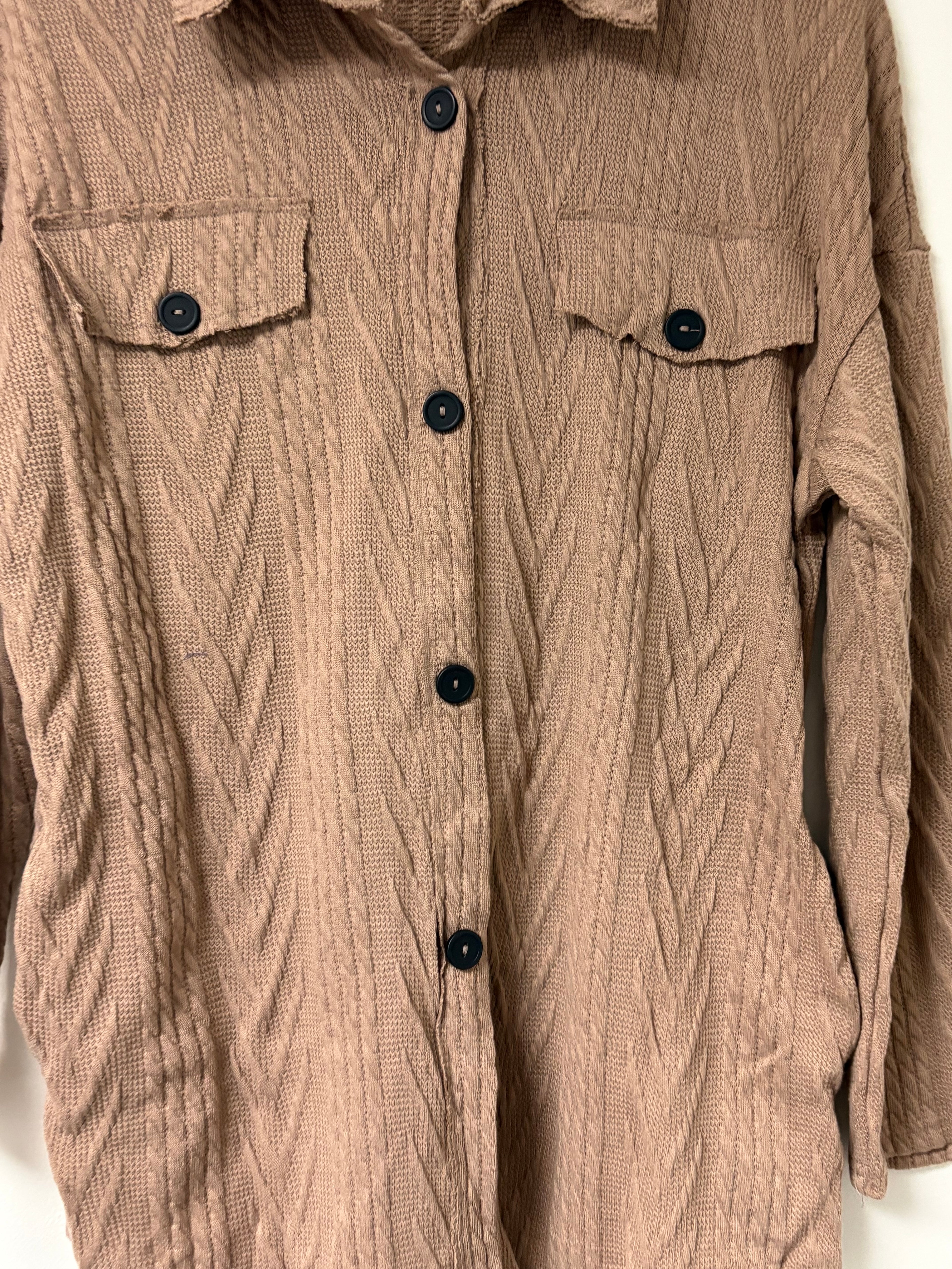 Tan Sweater Button Down