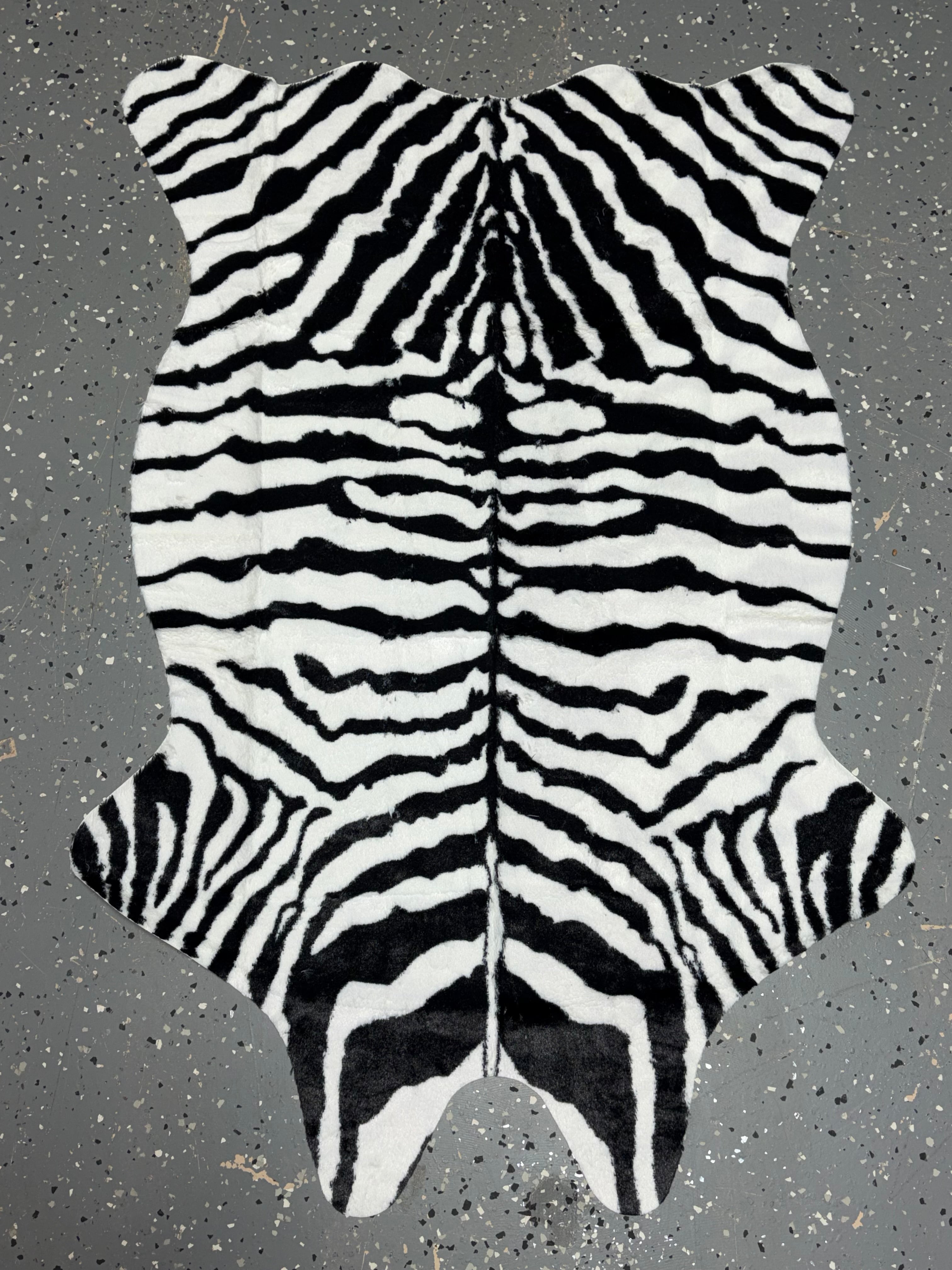 Zebra Faux Fur Rug