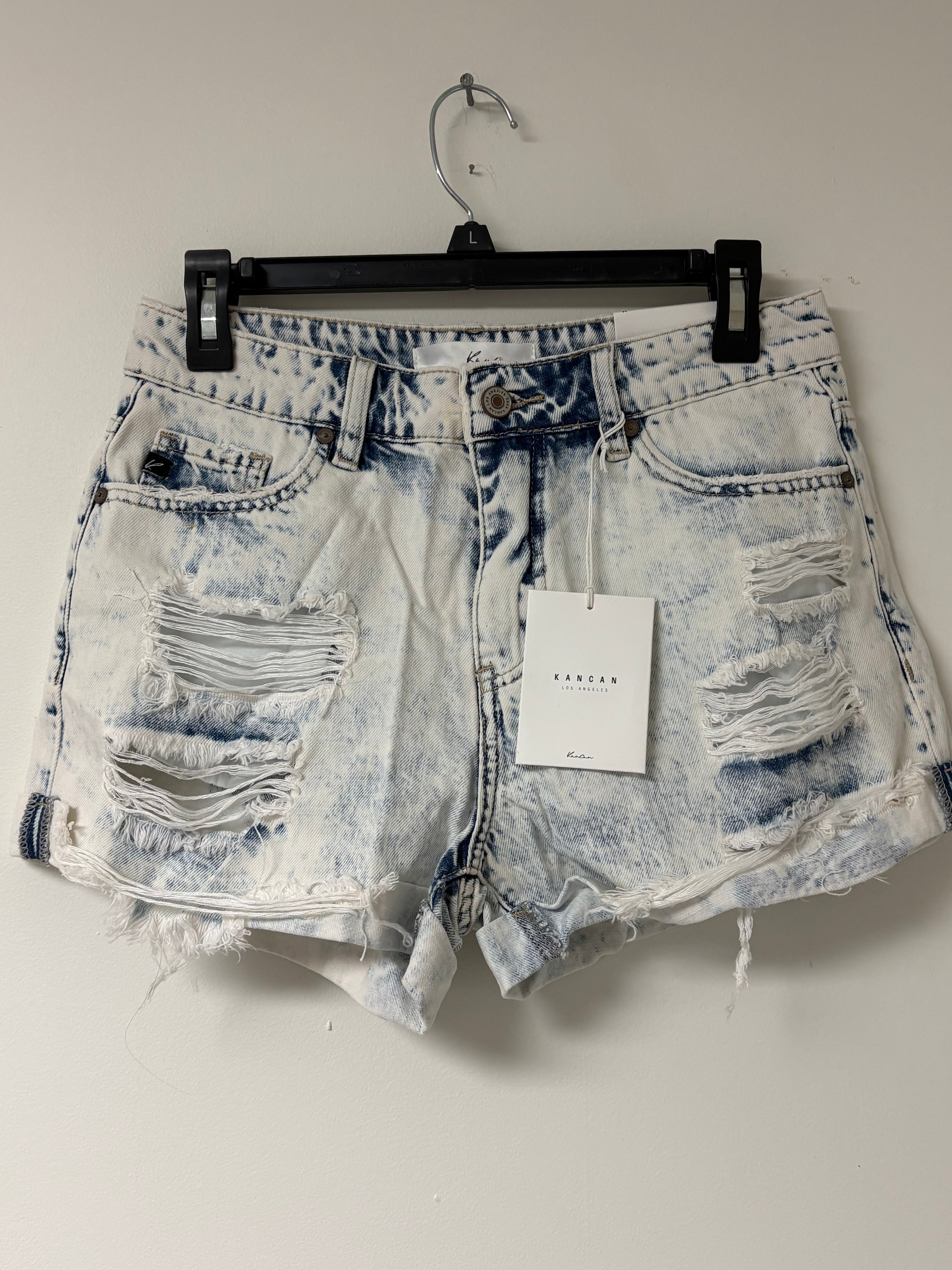 KanCan Whitewashed Shorts