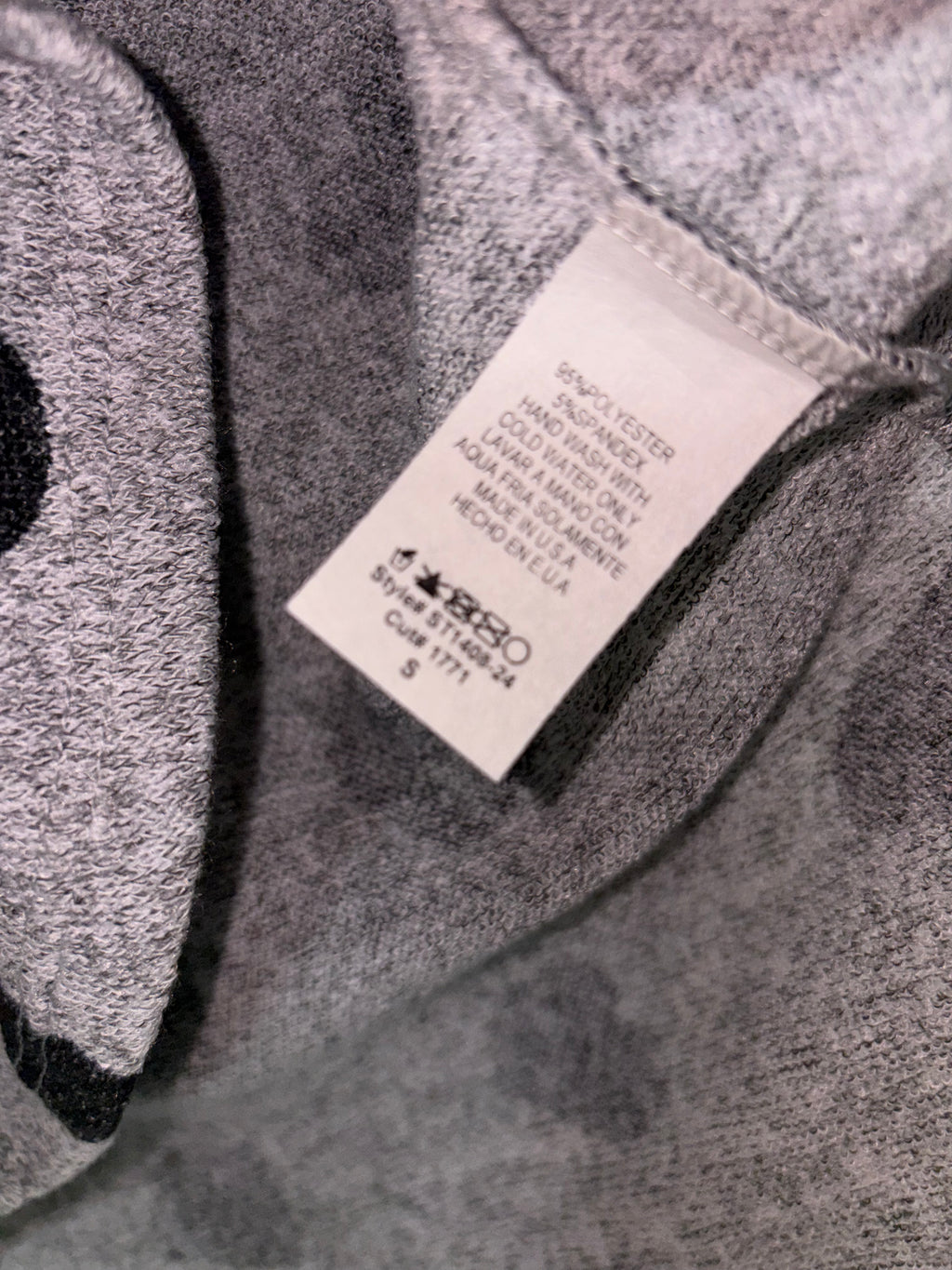 Women’s Gray Long Sleeve Sweater with Black Hearts | Black Hearts Sparkle Too |